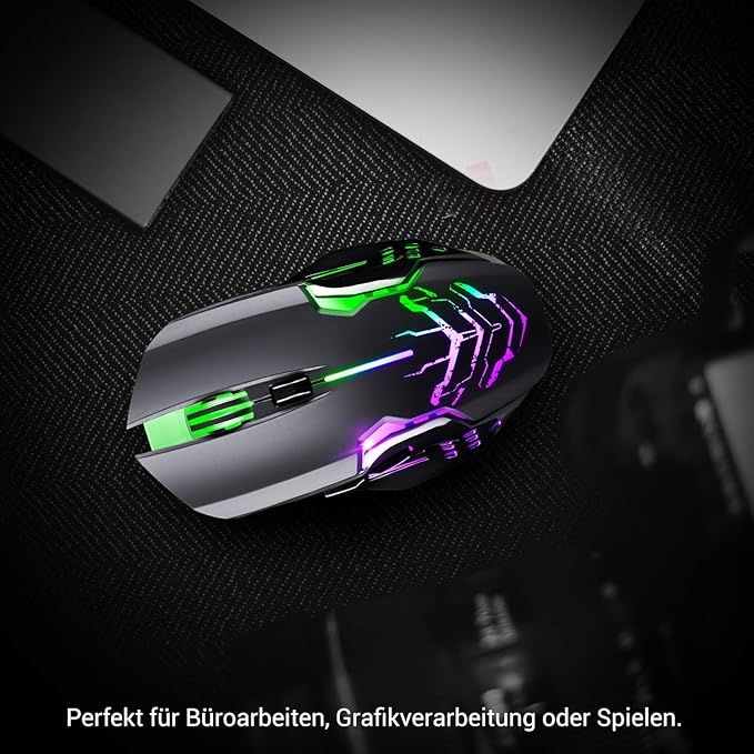 Defender® Mysz Gamingowa Katana Bezprzewodowa z RGB, Cicha