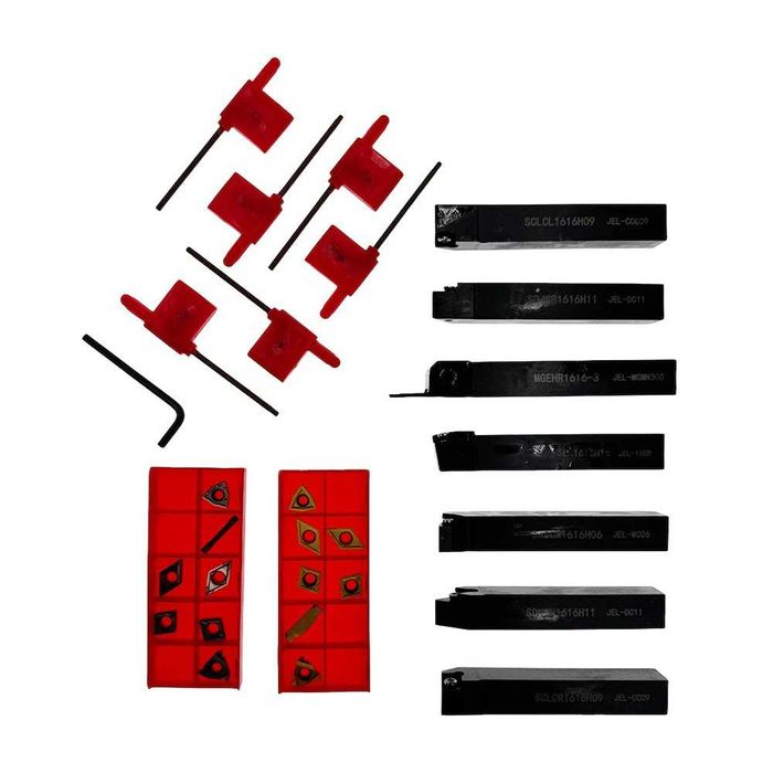 Різці токарні 16х16 мм 7 шт. зі змінними твердосплавними пластинами