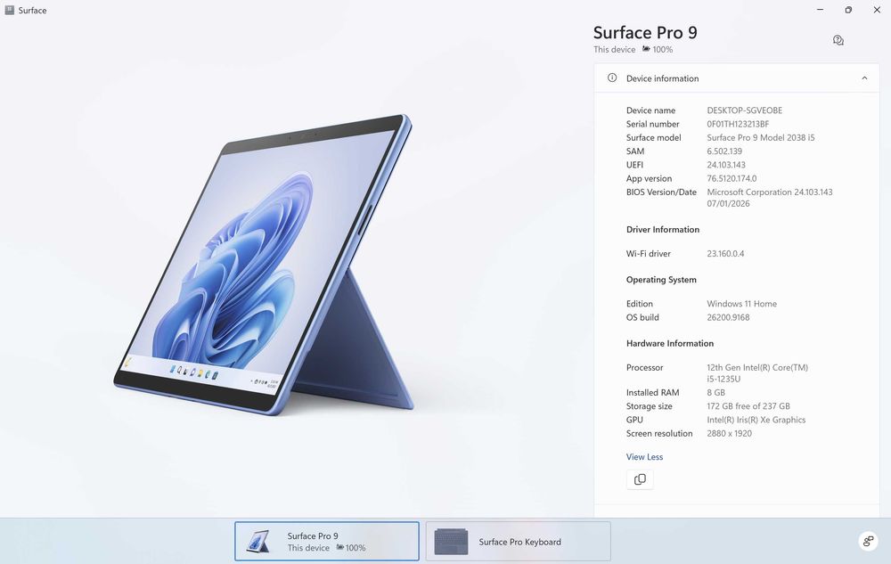 Продам Surface 9 Pro