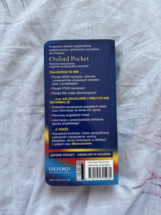 słownik kieszonkowy do jezyk angielskiego oxford pocket