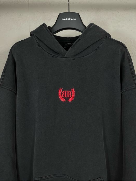 Худи BALENCIAGA оверсайз унисекс оригинал черное