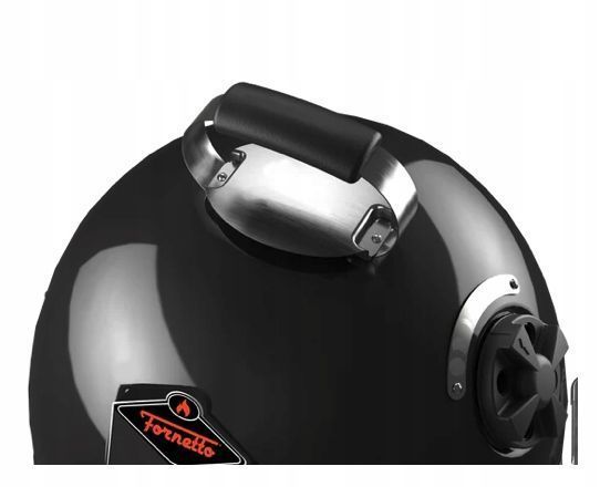 Grill Węglowy i Wędzarka Fornetto Razzo Pro Black 2w1