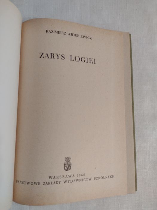 Zarys logiki Kazimierz Ajdukiewicz