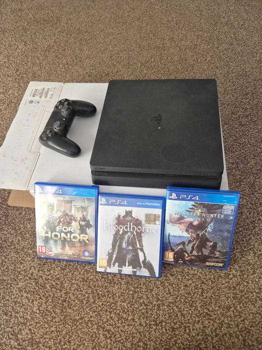 Playstation 4 slim 1TB z padem + 3 gry