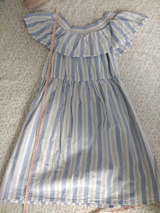 Letnia sukienka biała w paski 164 Reserved