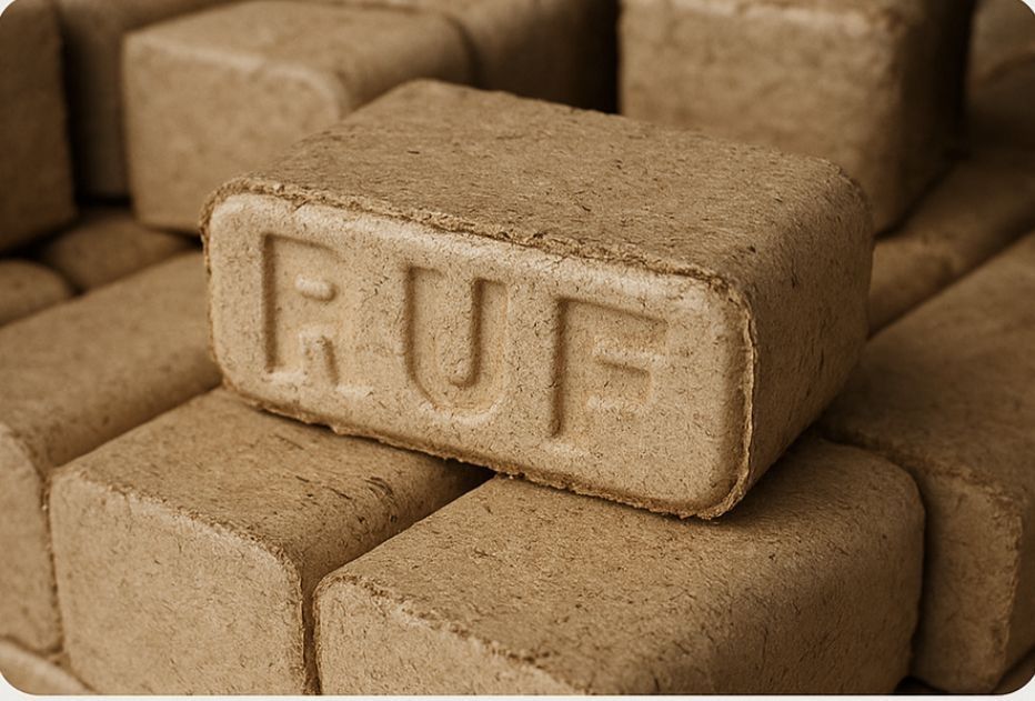 Брикет РУФ дубовый светлый. Доставка по Киеву и области