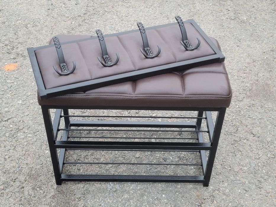 Банкетка/обувница/пуф/полка для обуви/прихожей/коридора/металл, лофт.