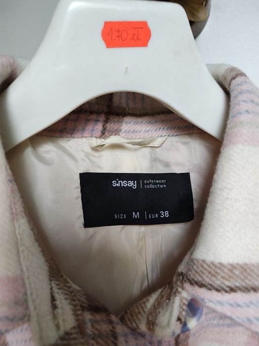 Kurtka oversize w kratkę Sinsay