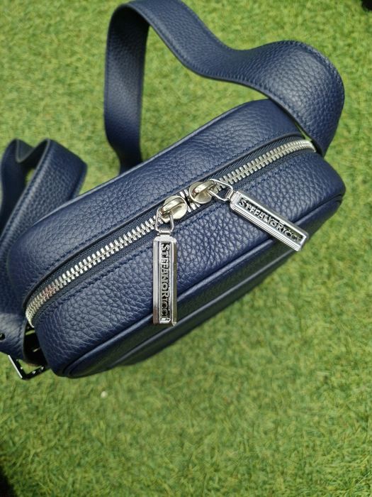 Чоловіча синя сумка Stefano ricci мужская синяя сумка SR