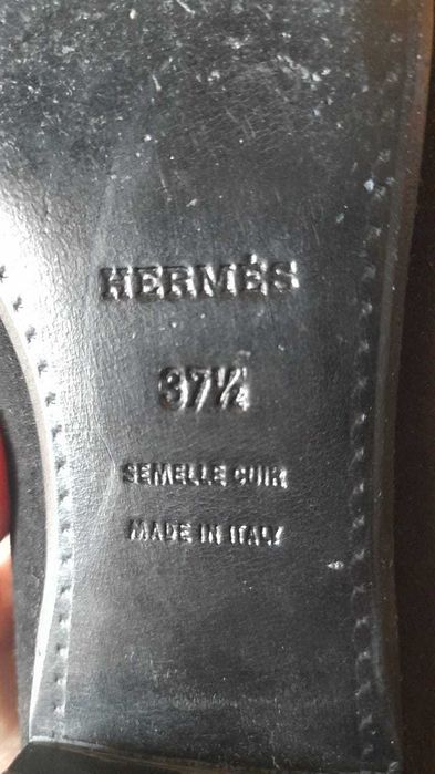 Sabrinas camurça detalhe prateado Hermès