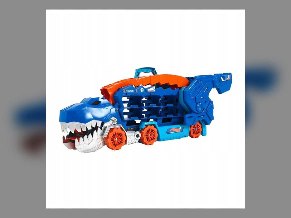 Hot Wheels T-Rex Mega Transporter zestaw z 2 samochodzikami