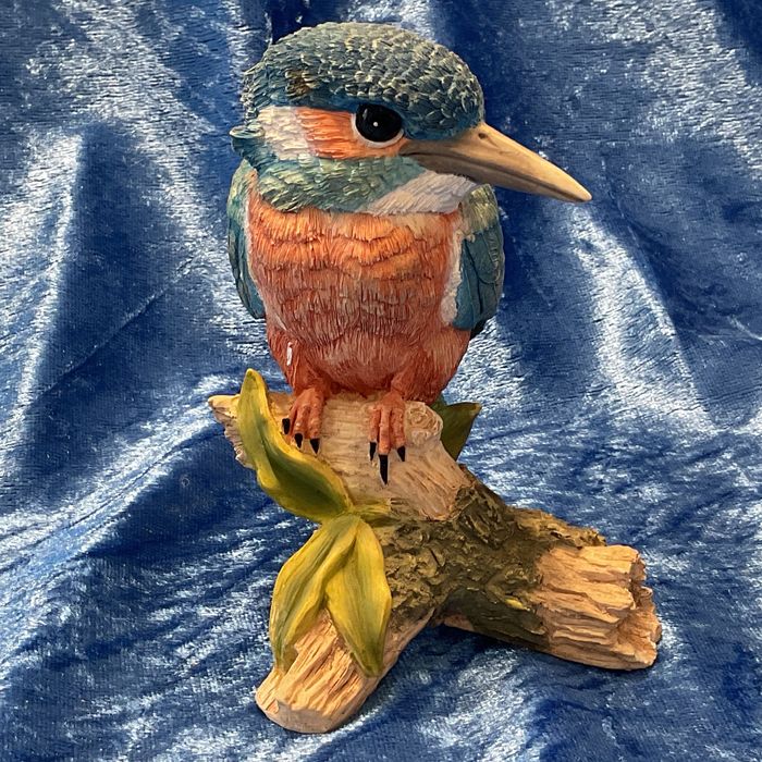 Ave guarda rio pintura manual 11cm