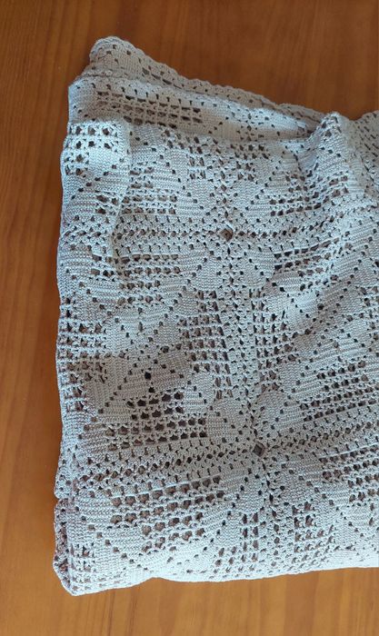 Toalha/Colcha em Algodão 2,20 mt x 2 mt (toda manual) cor beije nova