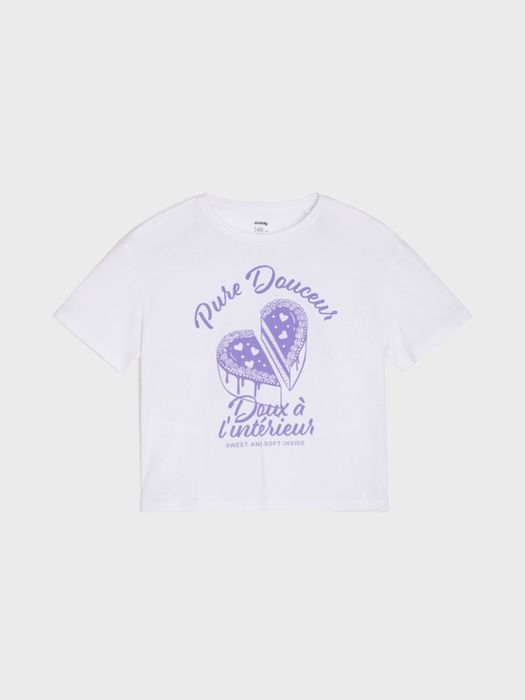 Tshirt Sinsay ciasto biały 158