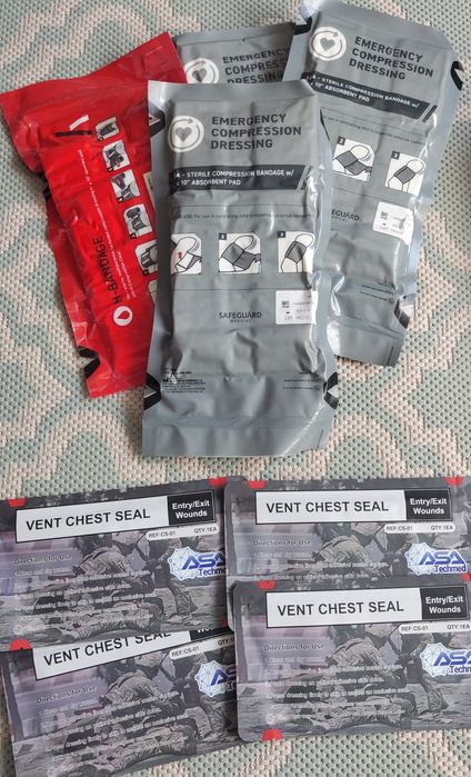 Бинт гемостатичний, протиопікові пов'язки