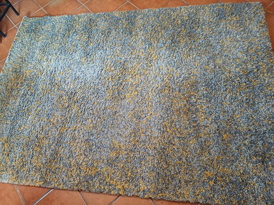 Carpete Lã 2x3m taupe amarelo