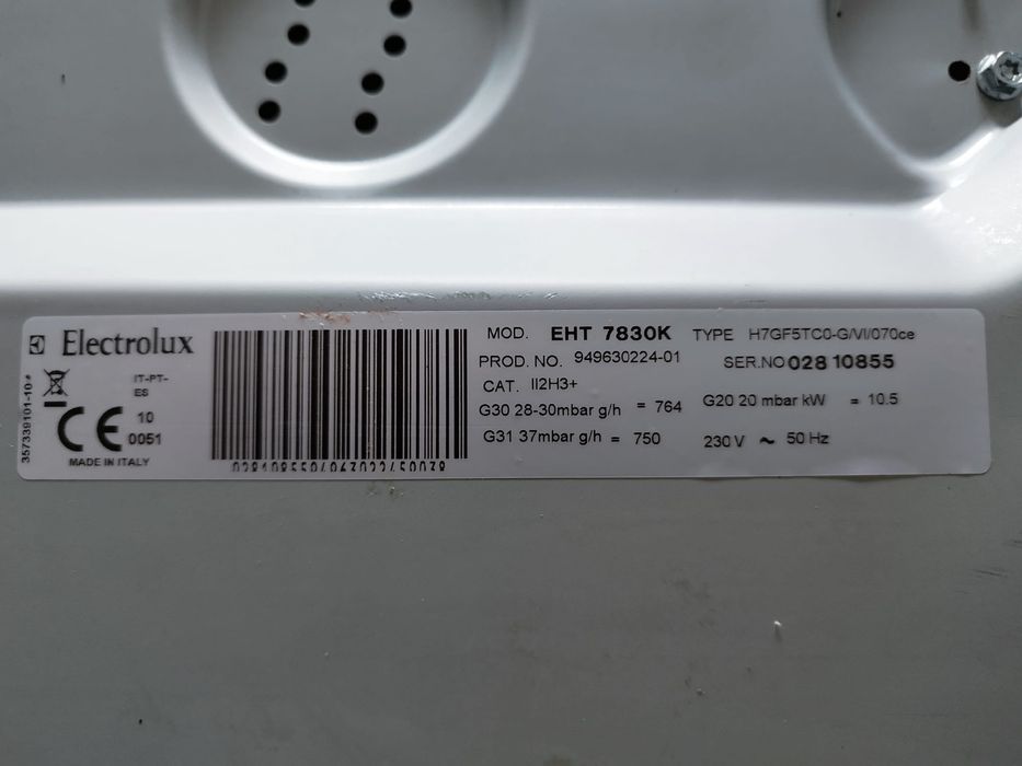 Placa Eletrolux EHT 7830K