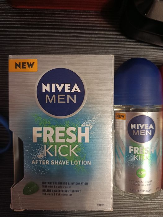 Zestaw Nivea MEN fresh kick - woda po goleniu+ kulka pod pachy