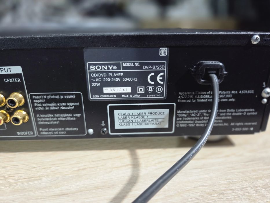 Sony DVP-S725D + Pilot   Uszkodzony