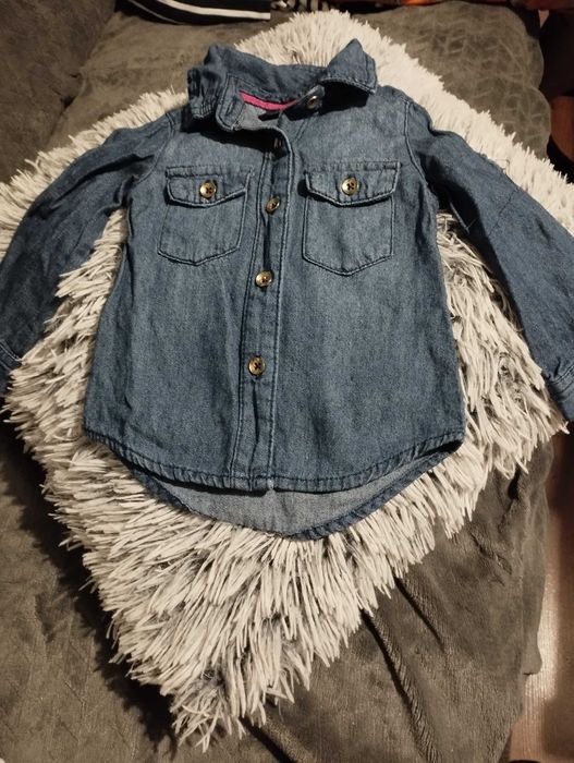 Koszula dziewczęca materiałowa dżinsowa