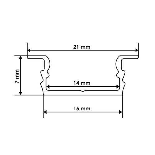 Врізний профіль для LED стрічки