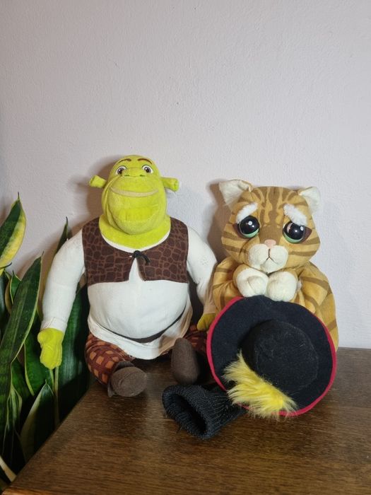 Kot w butach shrek zestaw pluszak maskotka pacynka interaktywny