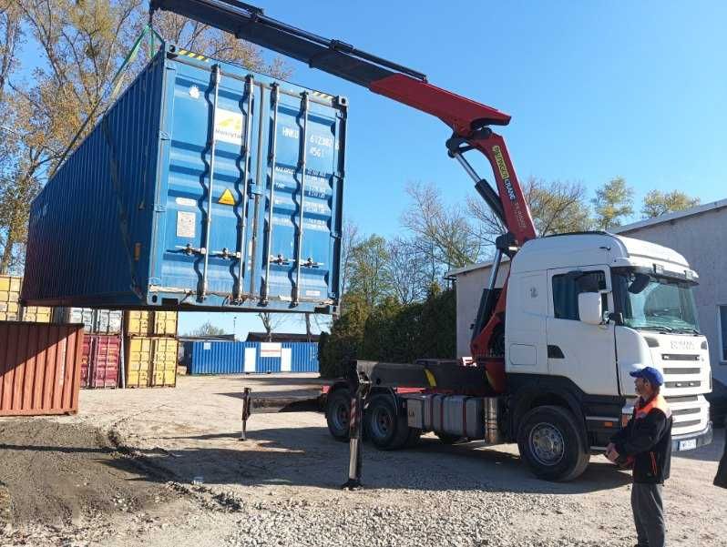 transport z HDS usługi  dźwigowe naczepa platforma  transport kontenerów