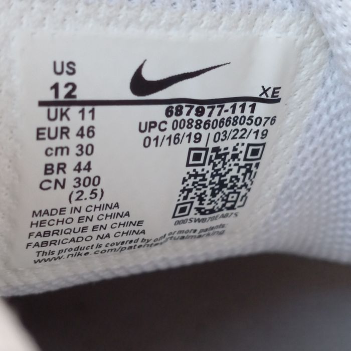 Buty Nike Air Max Ltd 3 Białe Sportowe Sneakersy Rozmiar 46