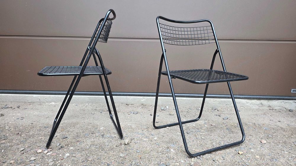 Klasyk IKEA: Krzesła Składane „Ted Net” – Proj. Niels Gammelgaard .Lata 70/80