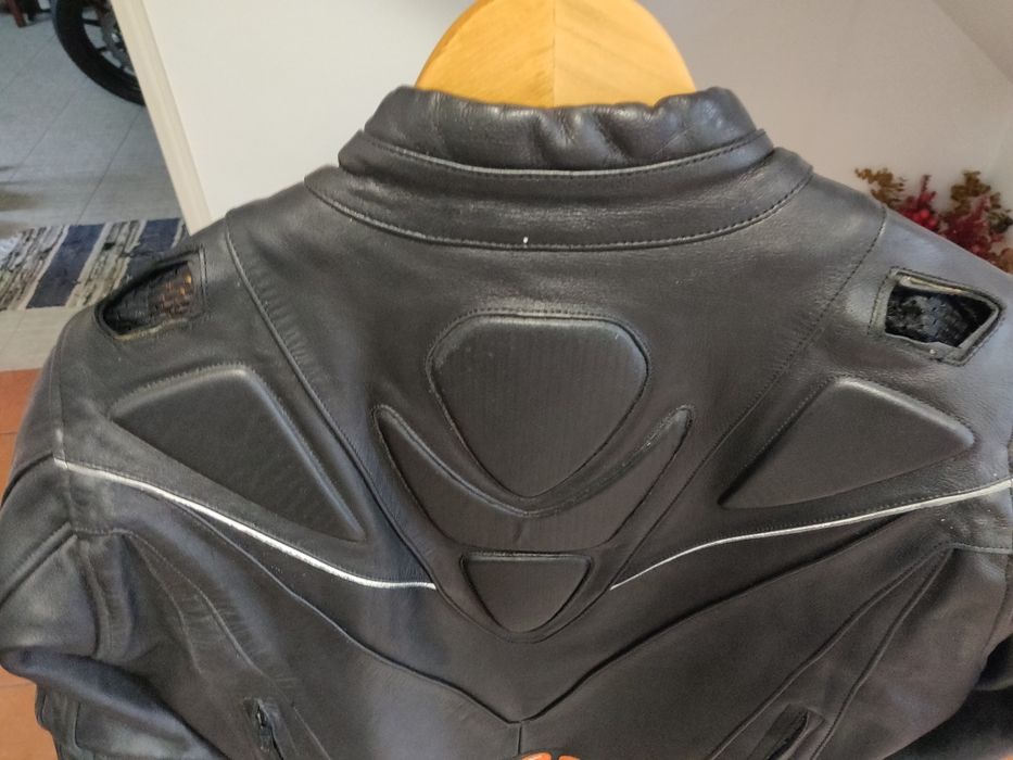 Casaco motard em pele