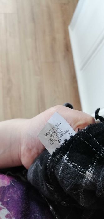 czarne krótkie spodnie spodenki shorty szorty 38M w kratę kratkę mini