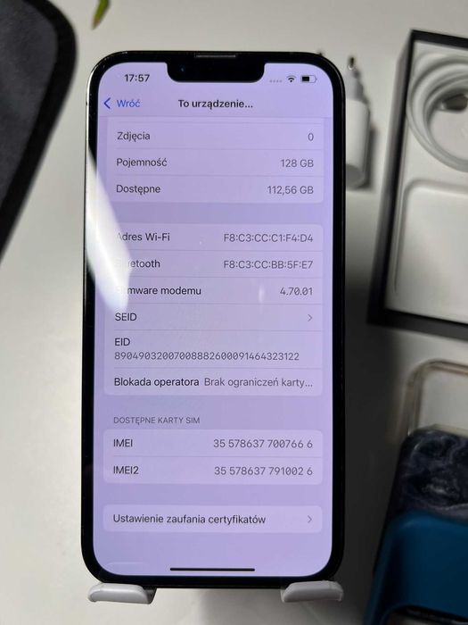 Smartfon Apple iPhone 13 Pro 6 GB / 128 GB 5G kolor szary ZESTAW