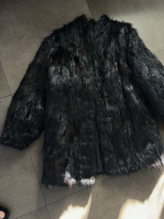 Futro prawdziwe ciemny brąz