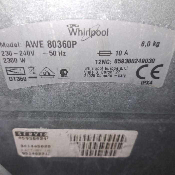 Pralka whirlpool z górnym wsadem