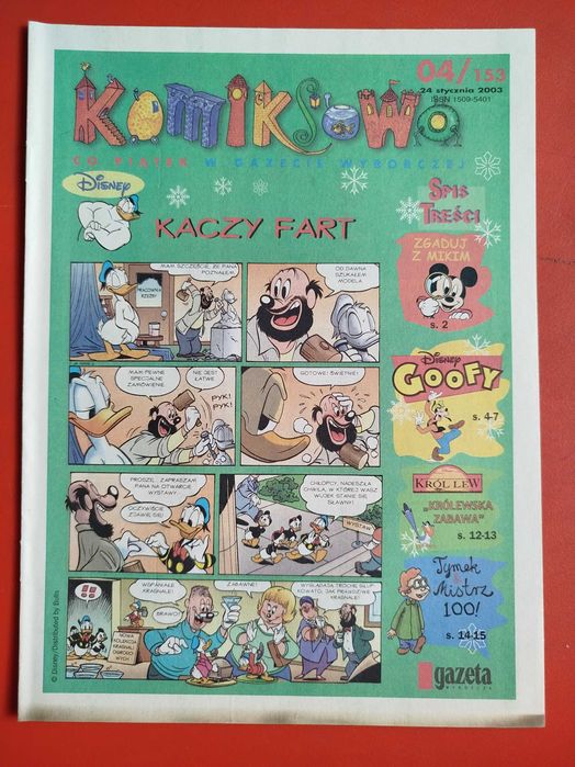 Komiksowo, komiks Gazeta Wyborcza, nr 4/153, 24 stycznia 2003
