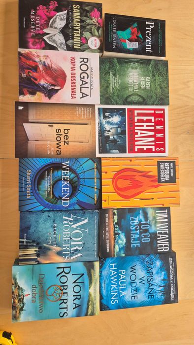 Zestaw thrillerów i powieści – Paula Hawkins, Nora Roberts, Lehane
