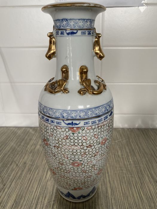 Vaso de porcelana china antigo