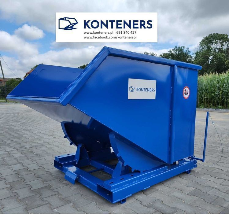 Kontener samowyładowczy Koleba 1m3 piasek/beton/gruz/drewno/ koliba
