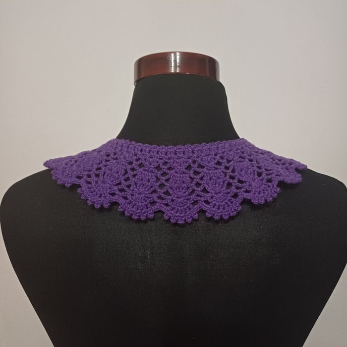 Okazja kołnierzyk szydełkowy hand made