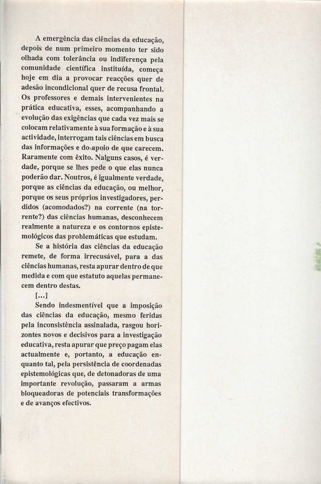 Epistemologia Das Ciências Da Educação