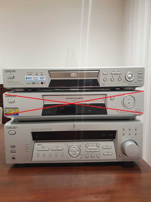 Colunas Home cinema TV - leitor DVD sony