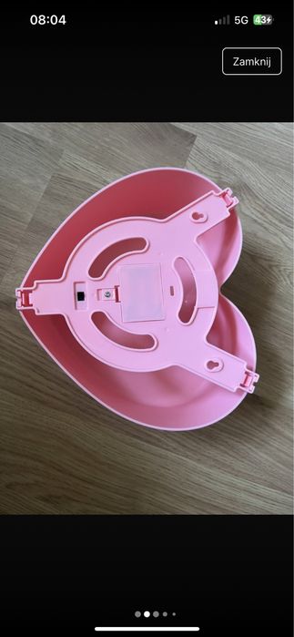 Lampka led rozowa serce na pilota