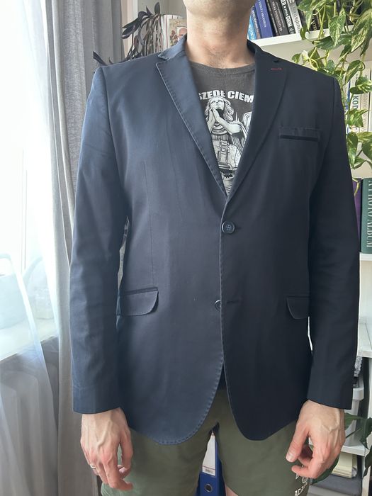 Granatowa marynarka, 100% bawelny