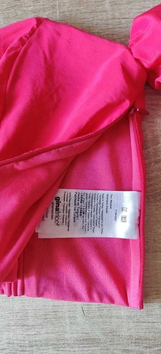 bluzka gorset crop top różowa
