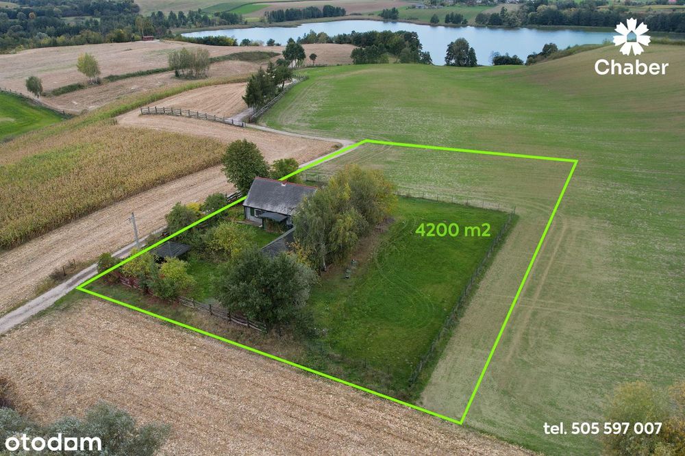 Siedlisko na sprzedaż – działka 4200 m², z widokiem na jezioro