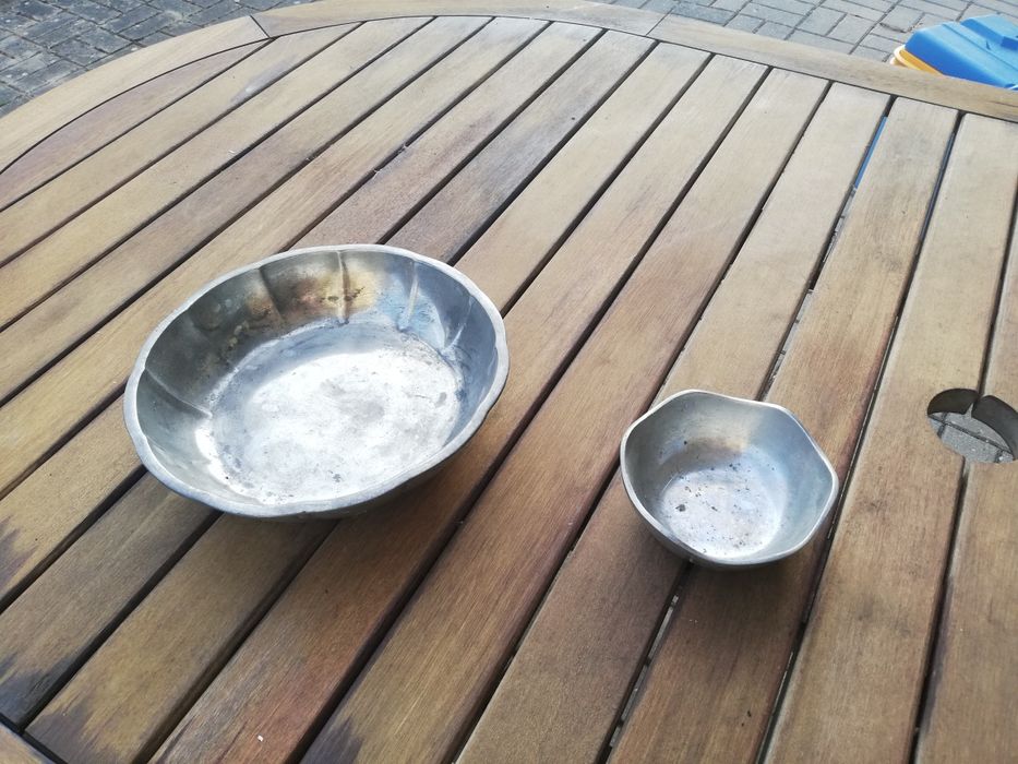Two Solid Tin Goblets443976474774753282