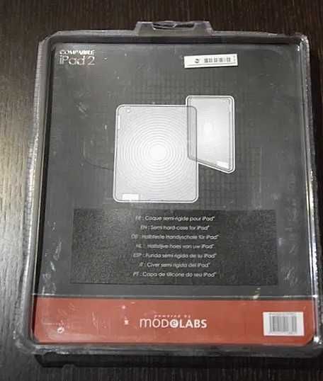 Przezroczysta osłona silikonowa, etui do iPad 2 ,wzór-kręgi. Modelabs.