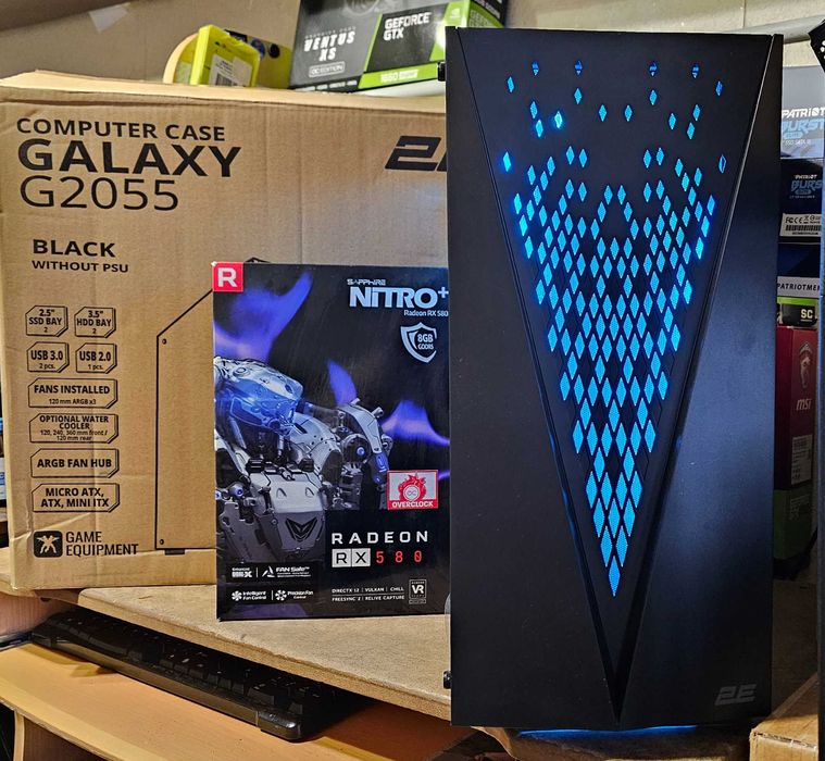 Ігровий ПК Intel I3 12100F 4.3 GHZ, RX 580 8GB, 16GB DDR4, SSD 240+1TB