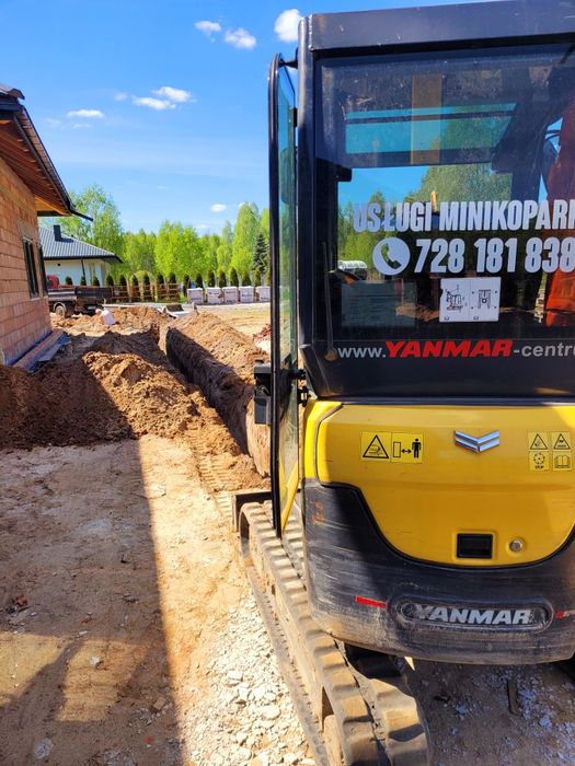 Usługi minikoparką, wiertnica, młot, kucie betonu, posadzki, przyłącza