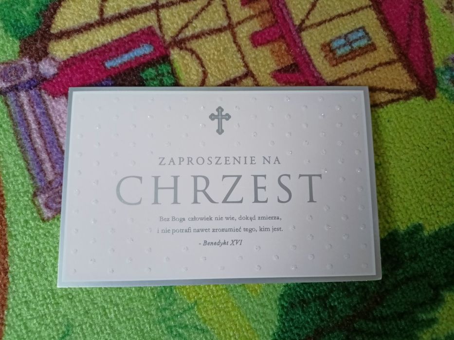 Zaproszenia na chrzest 6 szt.
